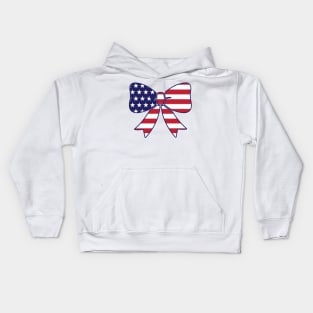 American Flag Bow Kids Hoodie